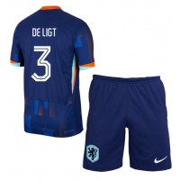 Maglie da calcio Olanda Matthijs de Ligt #3 Seconda Maglia Bambino Europei 2024 Manica Corta (+ Pantaloni corti)